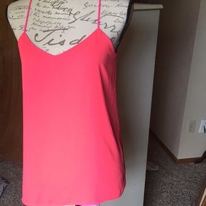 Reversible neon pink/orange tank
